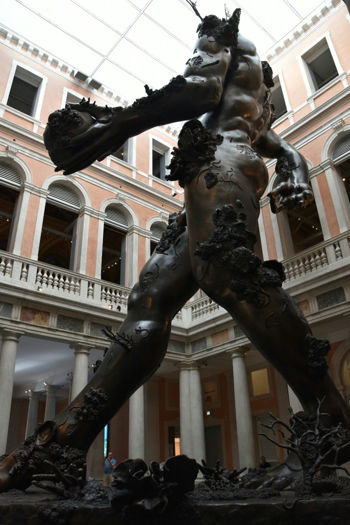 Demon With Bowl - Painted resin